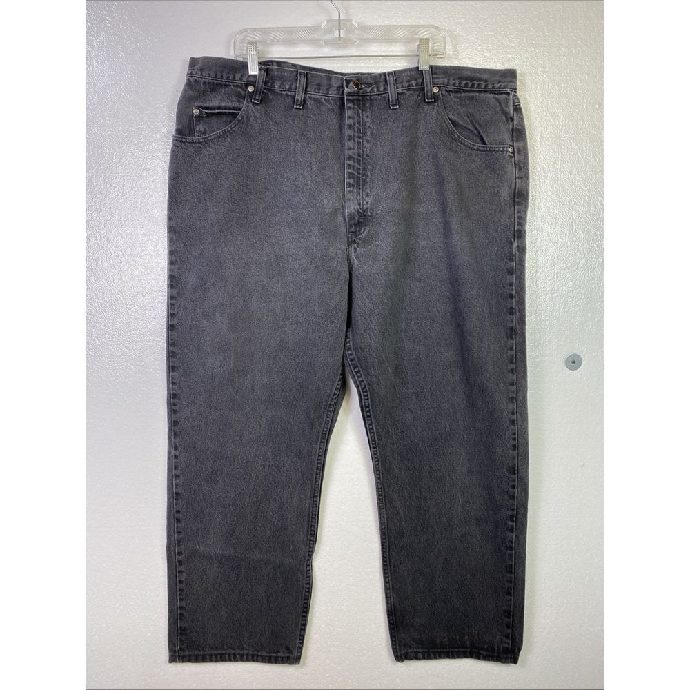 Wrangler Jeans Mens‎ 44x28 Black Relaxed Fit Straight leg High rise Cowboy Farm